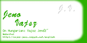 jeno vajsz business card